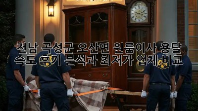전남 곡성군 오산면 원룸이사 용달 속도: 후기 분석과 최저가 업체 비교!